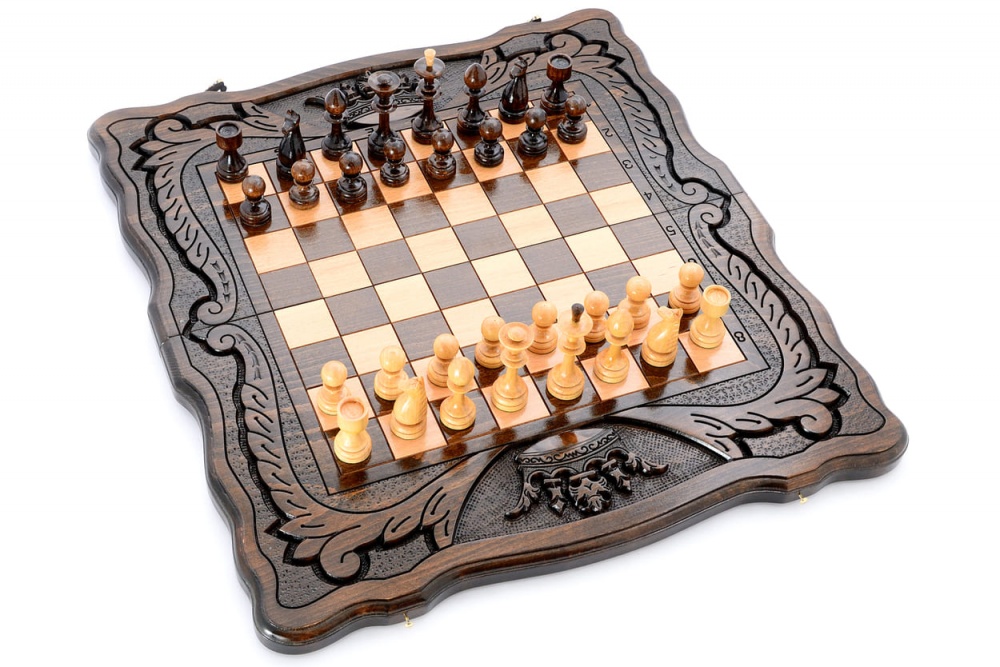 Шахматы + нарды резные "Корона" 50, Harutyunyan