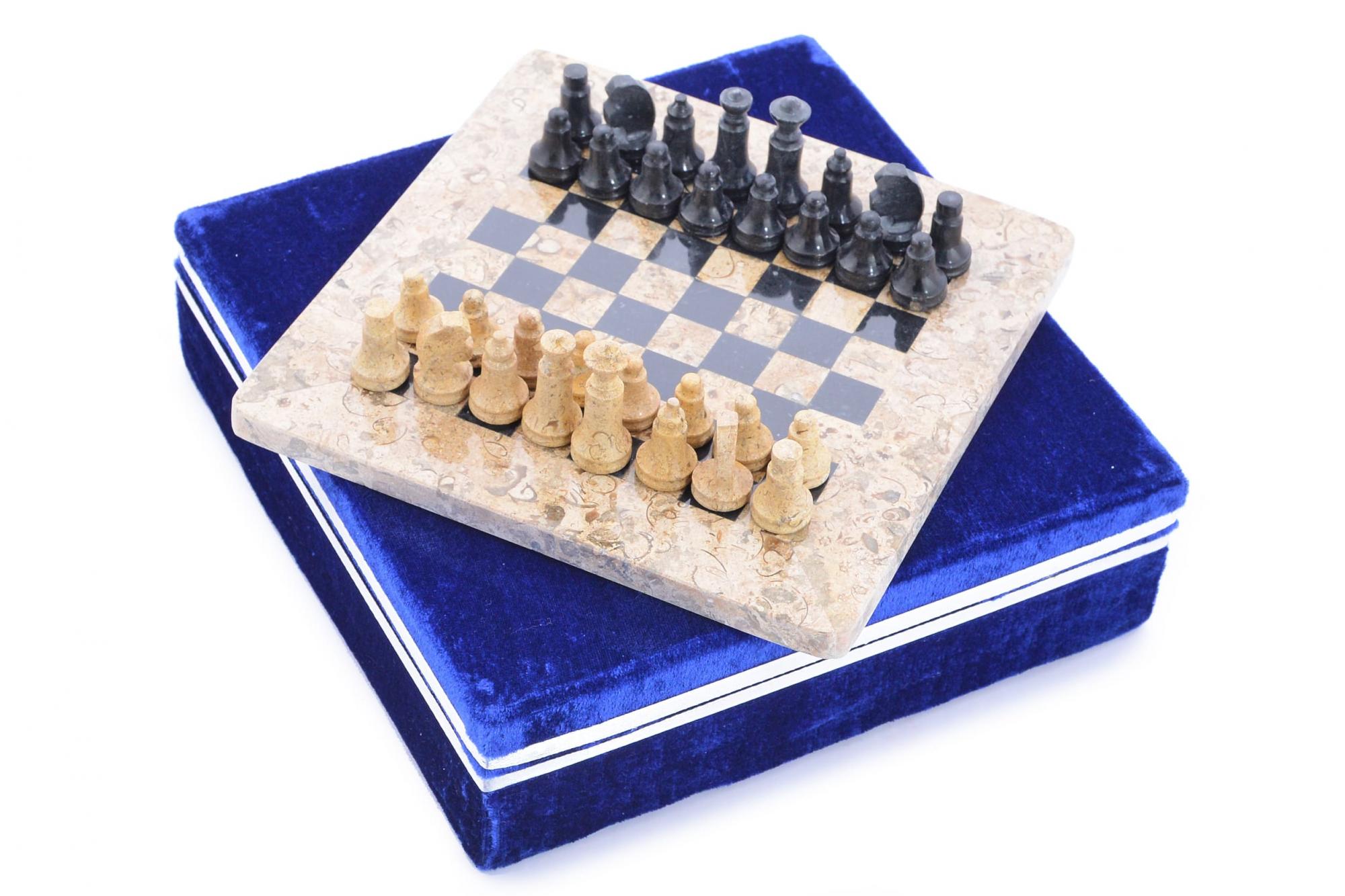 Шахматы каменные Мрамор и Ракушечник 20, PakShah