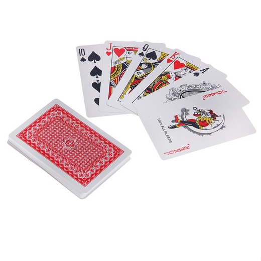 Карты игральные "Royal Classik" 100% пластик, красная рубашка, 54 карт