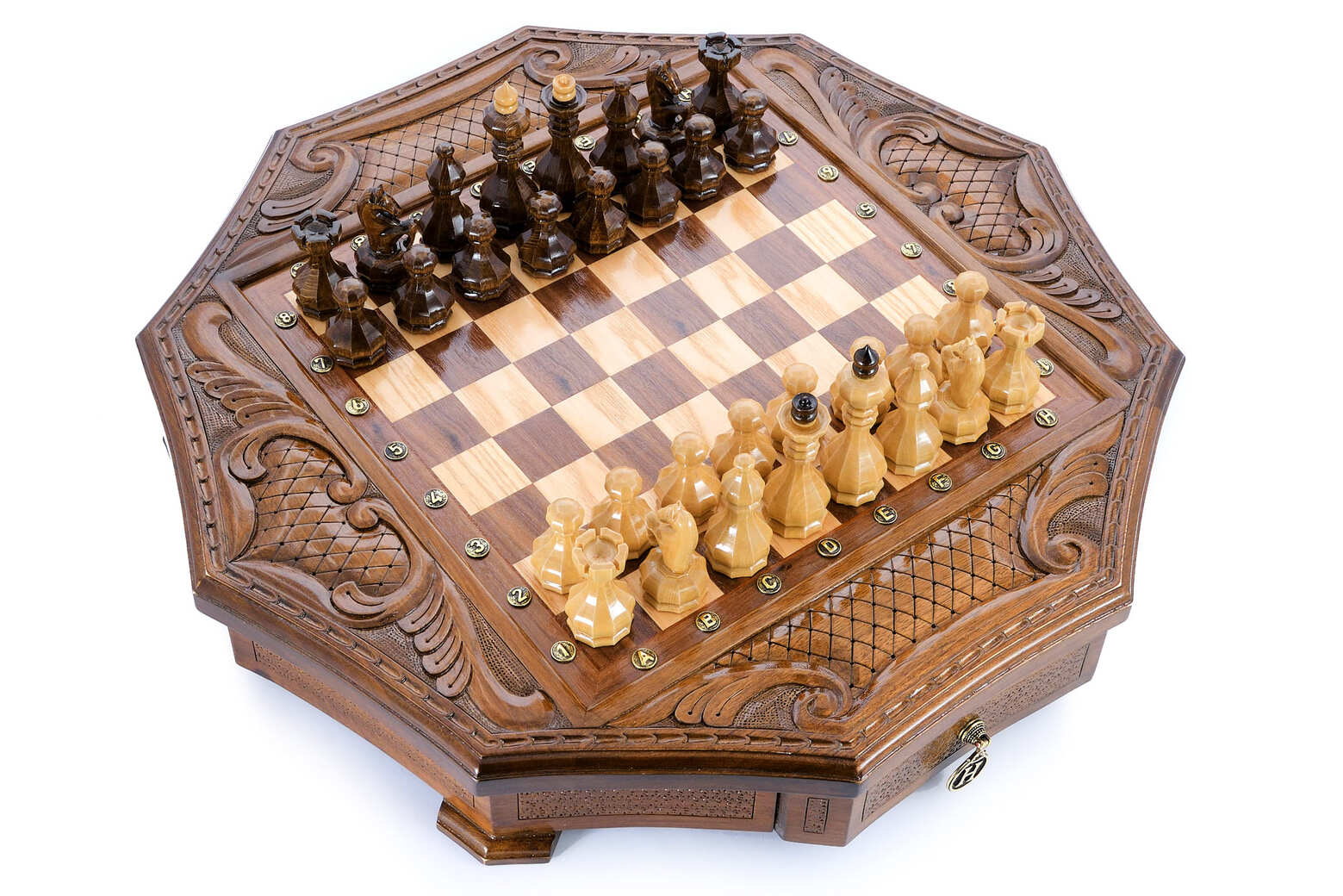 Шахматы резные в ларце "Эндшпиль" 50, Harutyunyan
