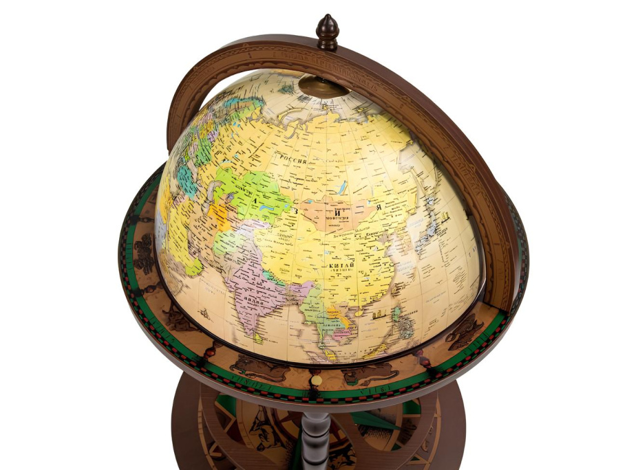 Глобус бар напольный "Перитей", сфера 40 см купить в Санкт-Петербурге