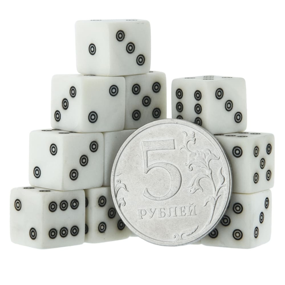 Кости игральные из кости, 10 мм (2 шт), Harutyunyan купить в Санкт-Петербурге