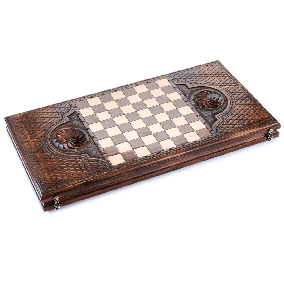 Нарды резные "Ярый медведь" большие 60, Harutyunyan купить в Санкт-Петербурге