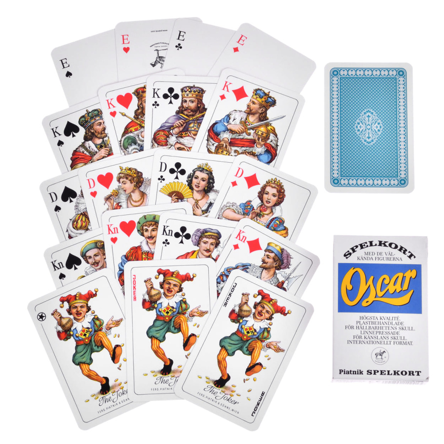 Карты игральные Оскар синяя рубашка, 55 карт купить в Санкт-Петербурге