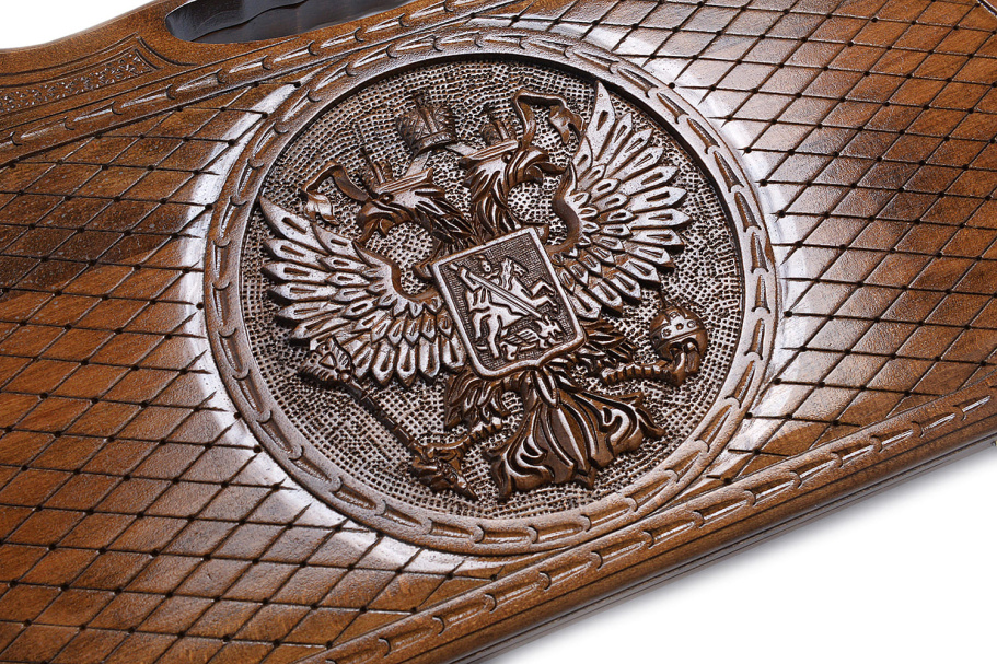 Нарды резные ромбик "Герб России " большие 60, Harutyunyan купить в Санкт-Петербурге