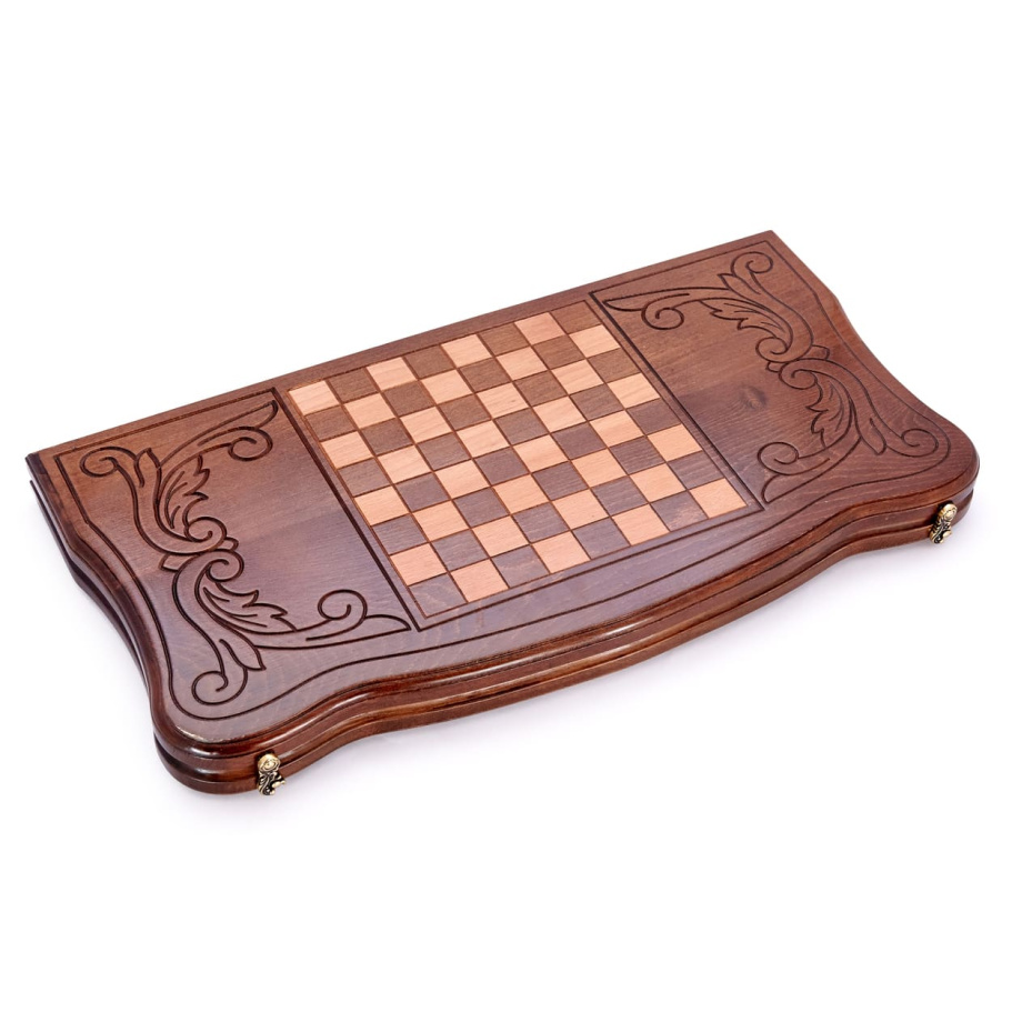 Нарды резные "Узор" большие 60, Даудов купить в Санкт-Петербурге