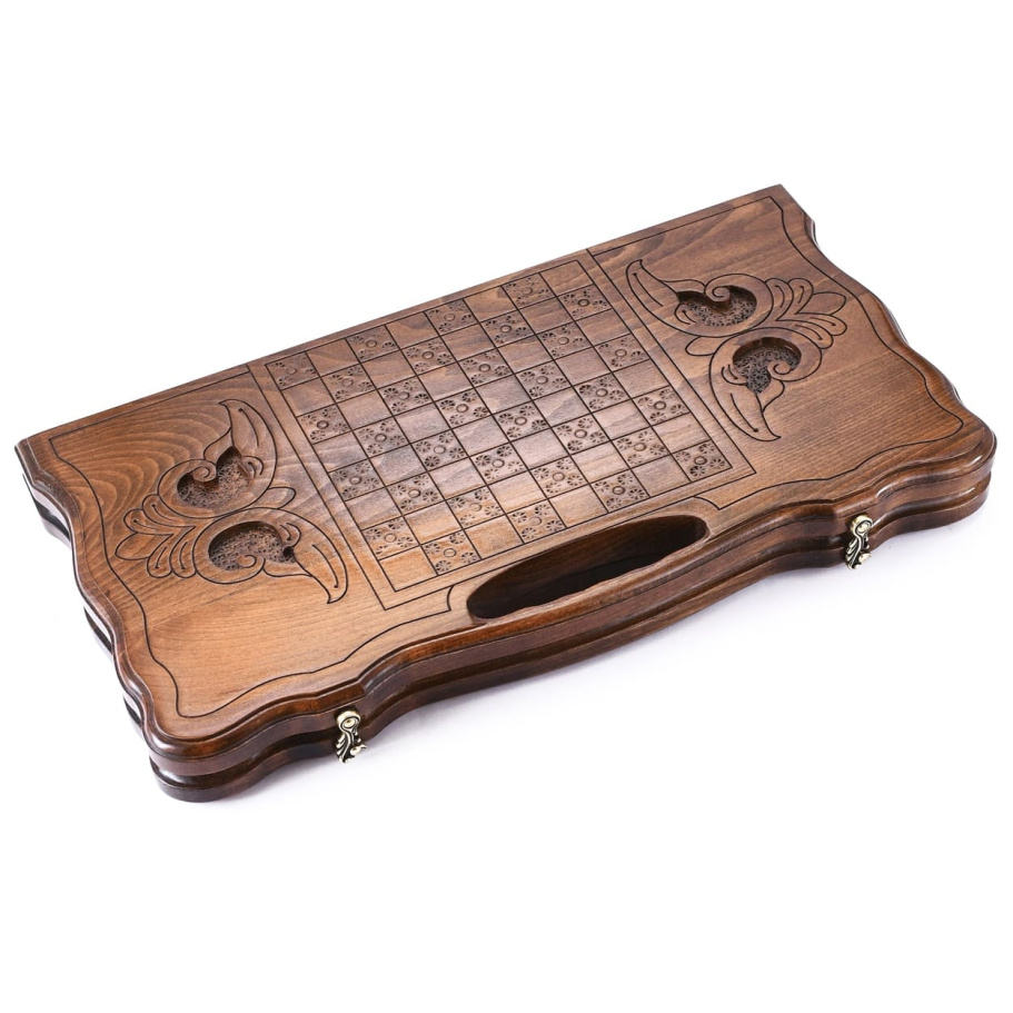 Нарды резные "Медведь"  средние 50, Harutyunyan купить в Санкт-Петербурге