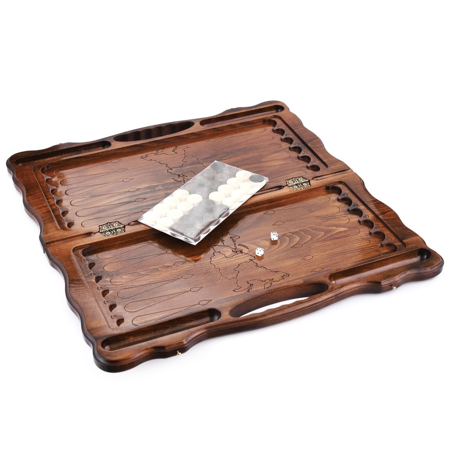 Нарды резные  "Герб России 3"  большие 60, Harutyunyan купить в Санкт-Петербурге