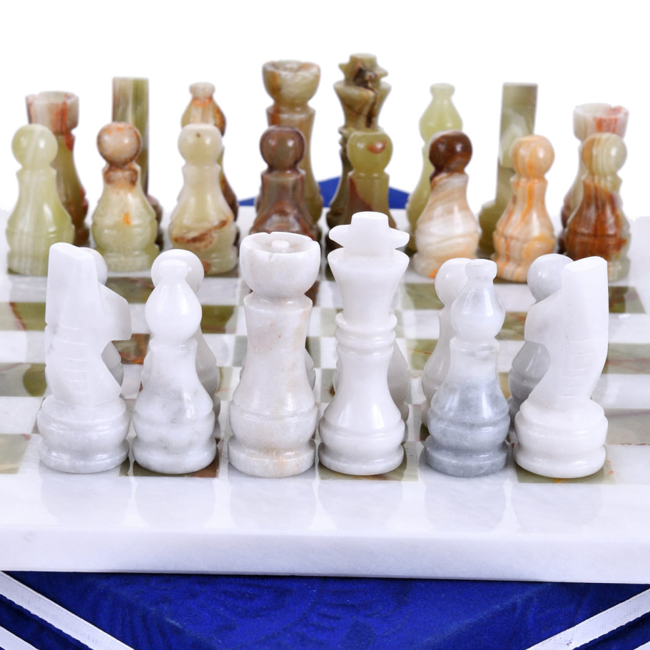 Шахматы из камня "Атлантида" мрамор и оникс 25 купить в Санкт-Петербурге