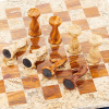 Шахматы каменные "Грация" яшма и ракушечник 30 купить в Санкт-Петербурге