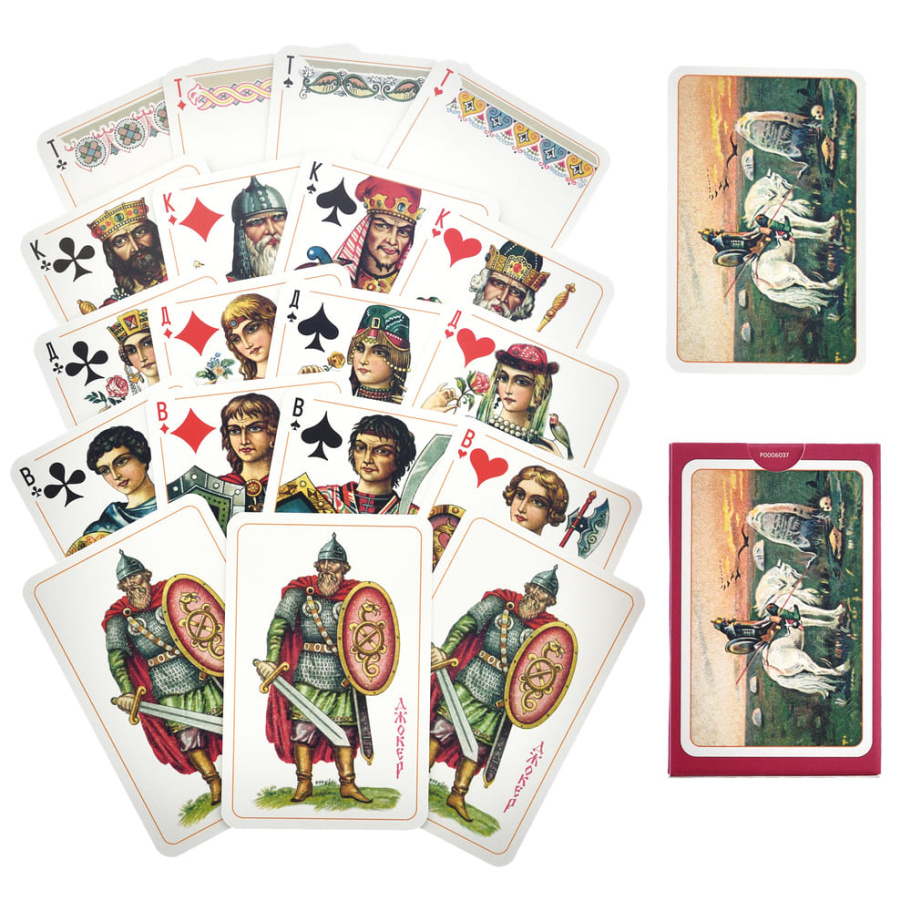 Карты игральные "Славянские" красная рубашка, 55 карт купить в Санкт-Петербурге