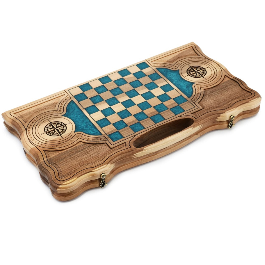 Нарды резные "Посейдон" большие, 60 купить в Санкт-Петербурге