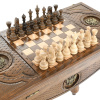 Стол ломберный Шахматы + Нарды резные "Родина" 60, Harutyunyan купить в Санкт-Петербурге
