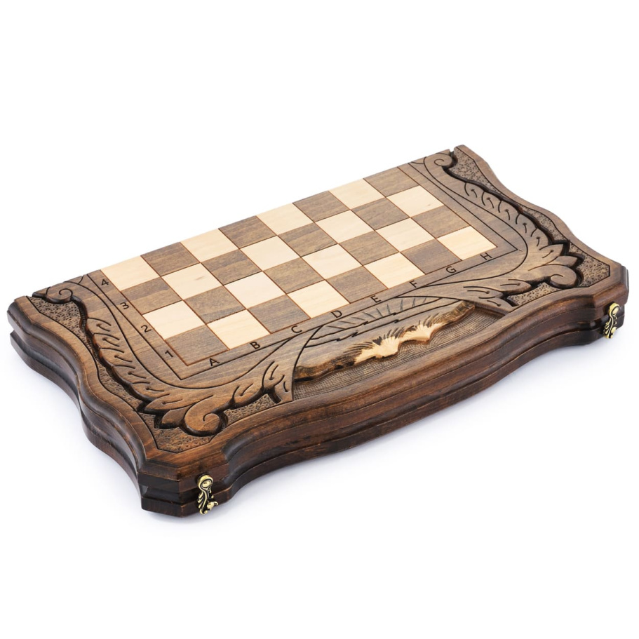 Шахматы + нарды резные "Вольные Горы" 40, Harutyunyan купить в Санкт-Петербурге