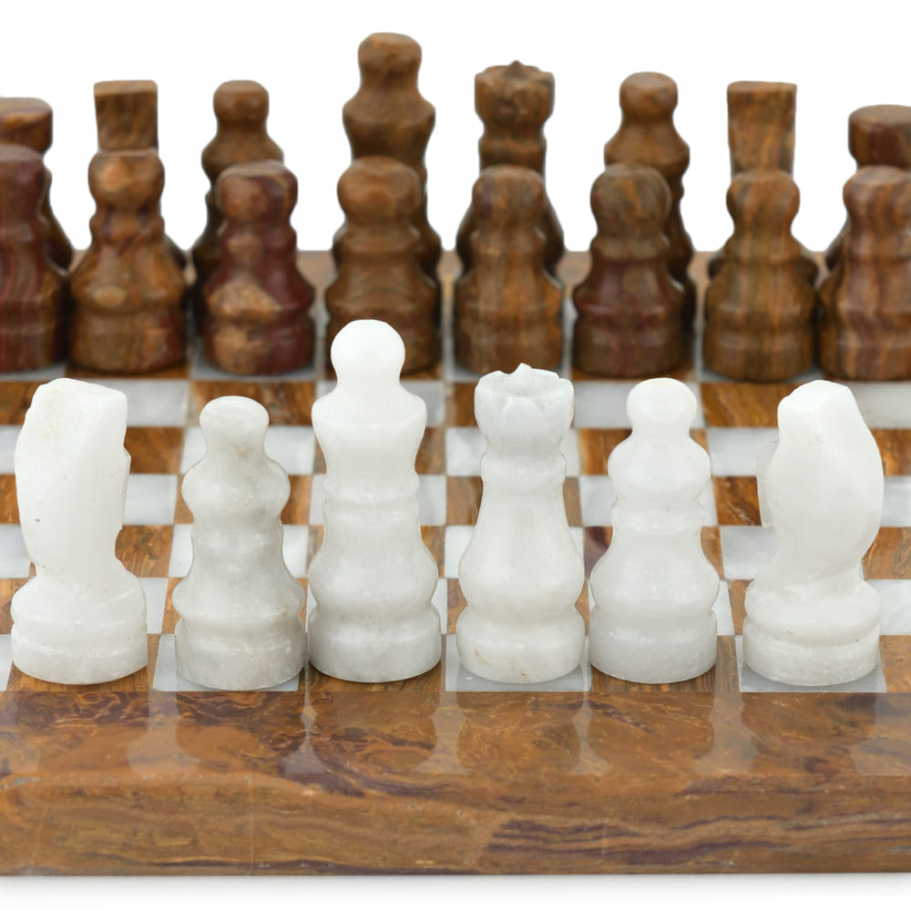 Шахматы из камня "Кирена" мрамор и яшма 20 купить в Санкт-Петербурге