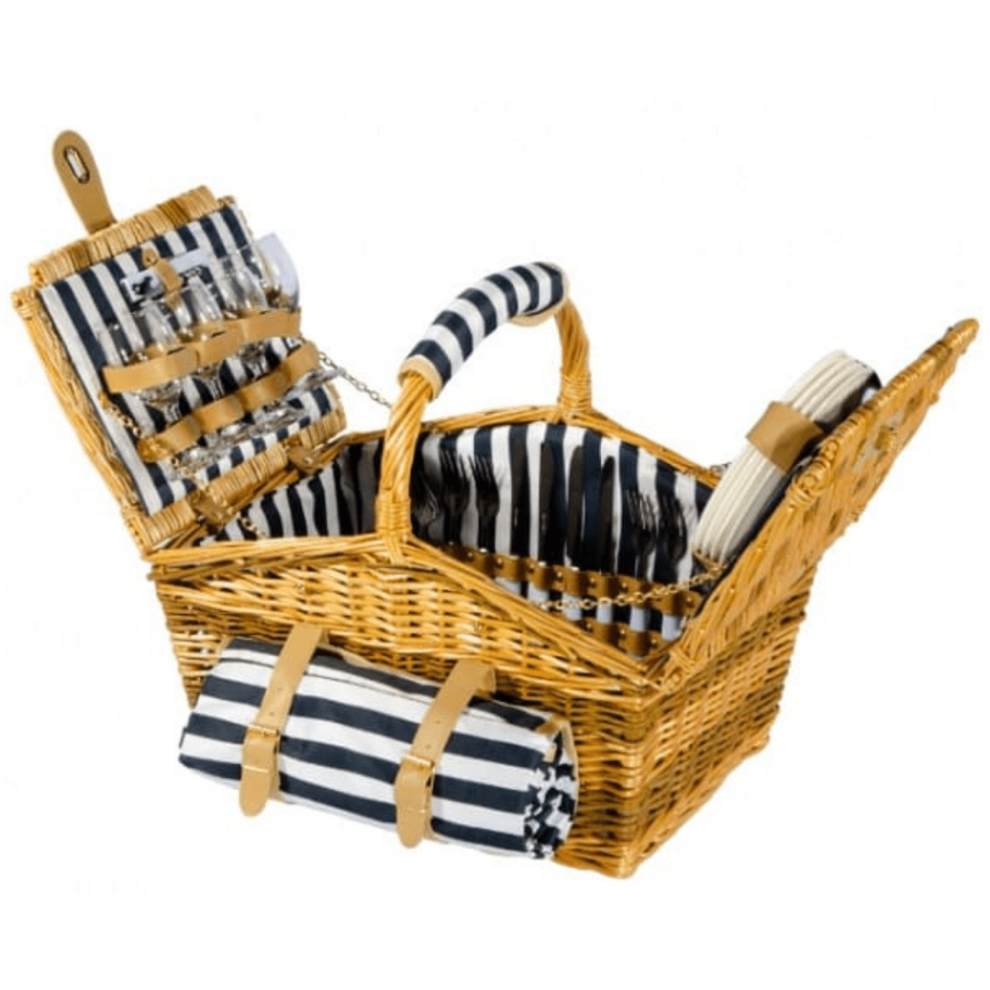 Корзина для пикника Волок (на 4 персоны) с пледом купить в Санкт-Петербурге