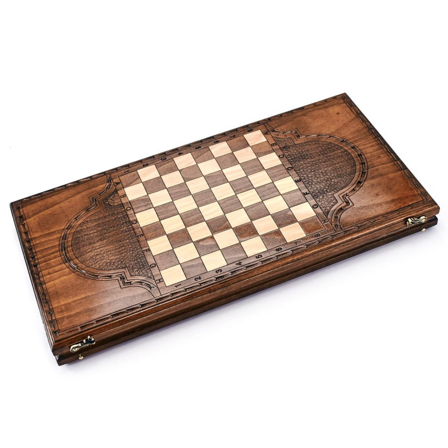 Нарды резные Рэкто "Герб России"  большие 60, Harutyunyan купить в Санкт-Петербурге