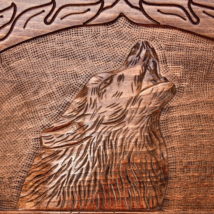 Нарды резные "Оскал Волка"  60, Sargsyan купить в Санкт-Петербурге