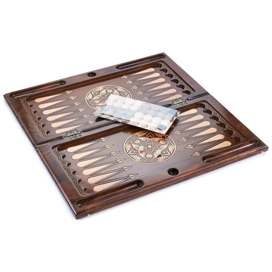 Нарды резные "Ярый медведь" большие 60, Harutyunyan купить в Санкт-Петербурге