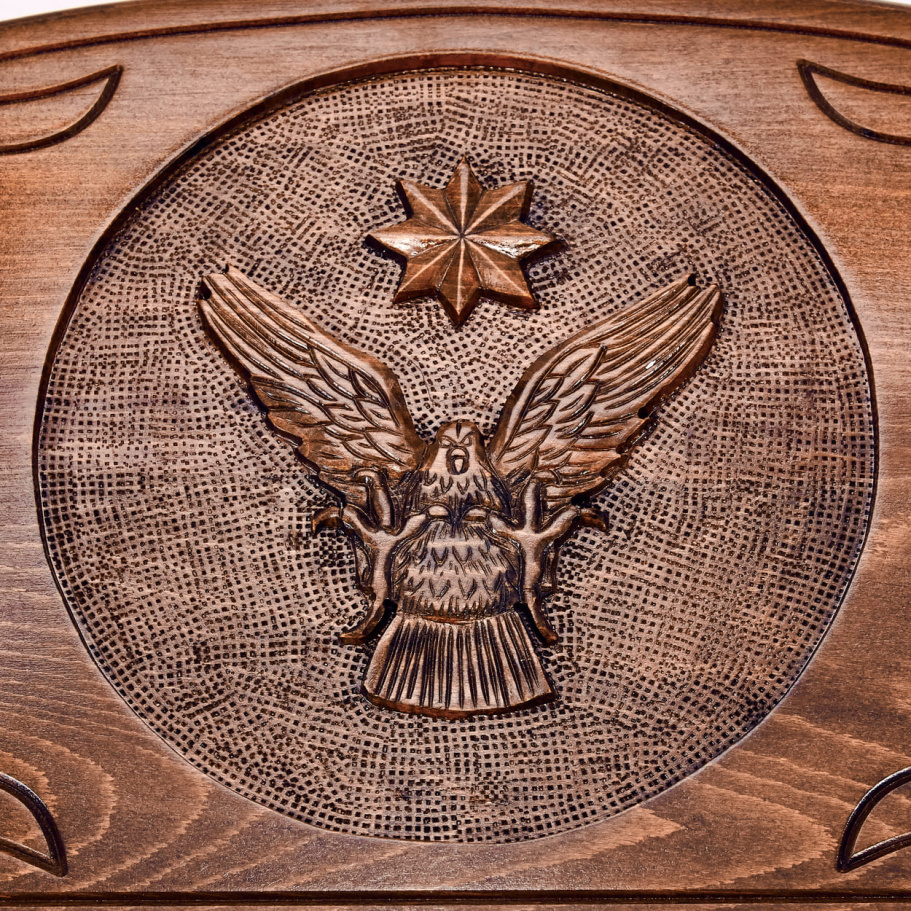 Нарды резные "Орел в атаке" большие 60, Даудов купить в Санкт-Петербурге