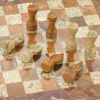 Шахматы из камня "Этрурия" яшма и ракушечник 30 купить в Санкт-Петербурге