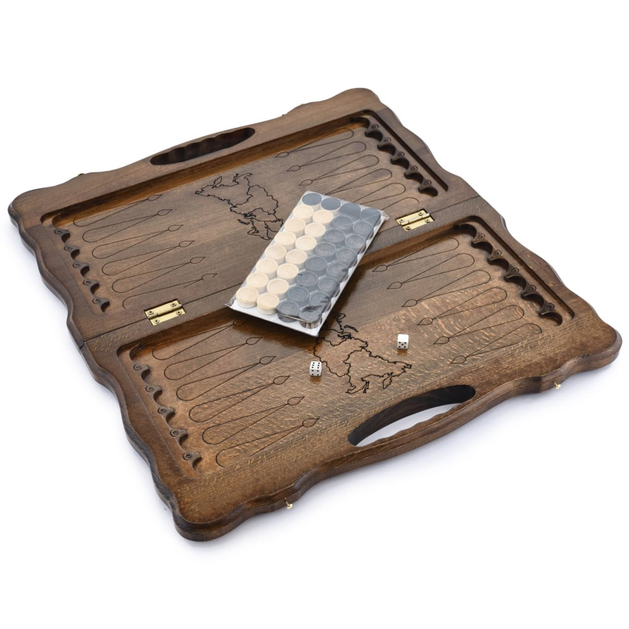 Нарды резные "Герб России"  средние 50, Harutyunyan купить в Санкт-Петербурге