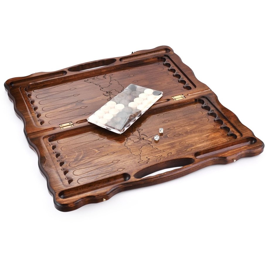 Нарды резные "Герб России"  большие 60, Harutyunyan купить в Санкт-Петербурге