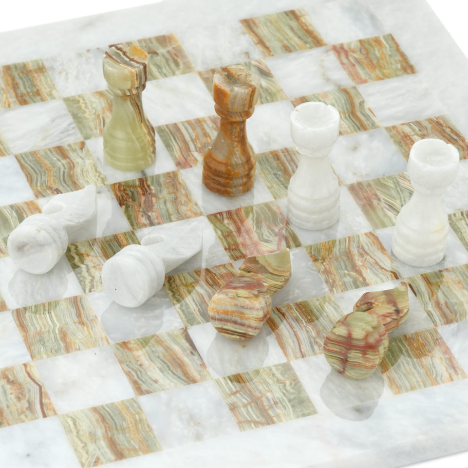 Шахматы из камня "Атлантида" мрамор и оникс 30 купить в Санкт-Петербурге