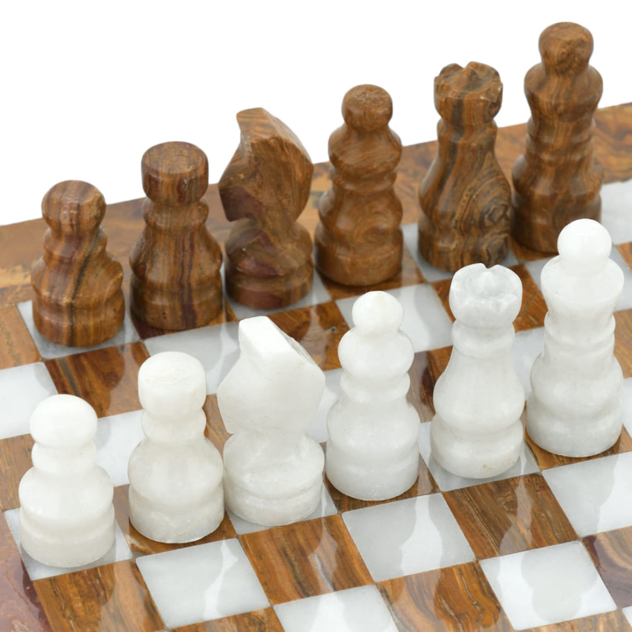 Шахматы из камня "Кирена" мрамор и яшма 20 купить в Санкт-Петербурге
