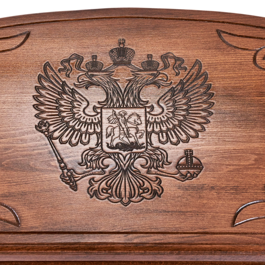 Нарды резные "Герб РФ" большие 60, Даудов купить в Санкт-Петербурге Нарды резные "Герб РФ" большие 60, Даудов купить в Санкт-Петербурге