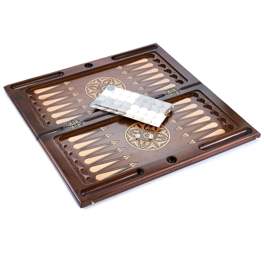 Нарды резные "Ночной волк" большие 60, Harutyunyan купить в Санкт-Петербурге