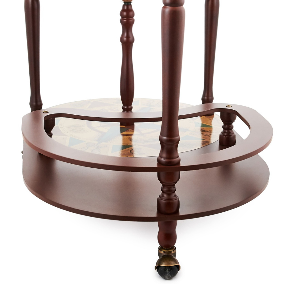 Глобус бар напольный со столом "Кибела" сфера 42 см купить в Санкт-Петербурге