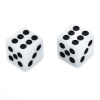 Кости игральные "Классика" пластик, белые, 10 мм (2 шт.)