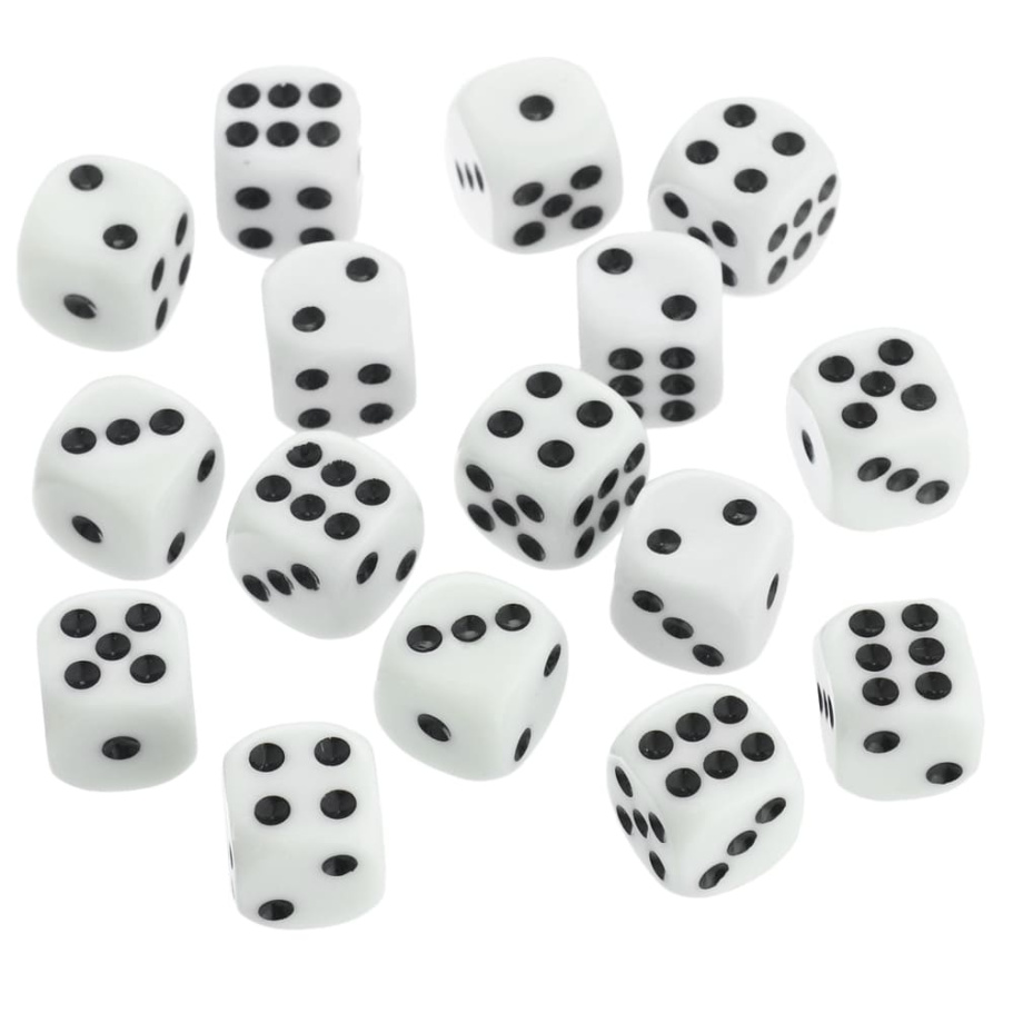 Кости игральные "Стандарт" пластик, белые, 15 мм (2 шт.) купить в Санкт-Петербурге