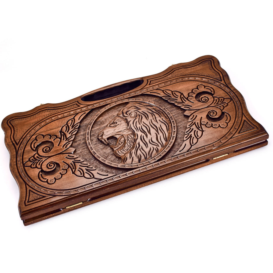 Нарды резные "Оскал Льва" большие 60, Harutyunyan Нарды резные "Оскал Льва" большие 60, Harutyunyan