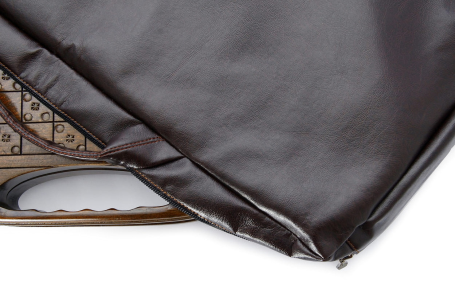 Чехол для средних нард из экокожи коричневые, Sargsyan купить в Санкт-Петербурге