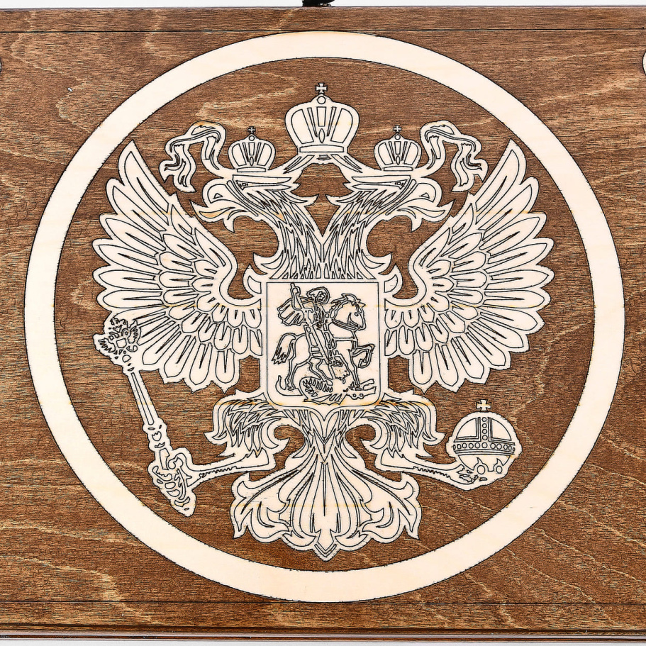 Нарды "Герб России"  большие 60, Harutyunyan купить в Санкт-Петербурге