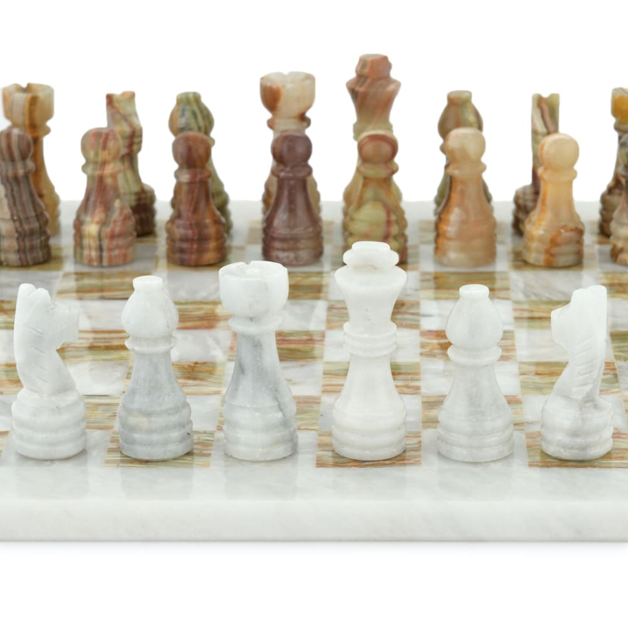 Шахматы из камня "Атлантида" мрамор и оникс 30 купить в Санкт-Петербурге