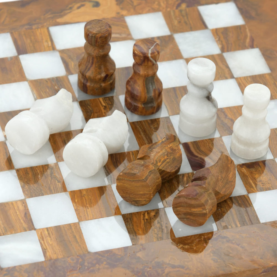 Шахматы из камня "Кирена" мрамор и яшма 20 купить в Санкт-Петербурге