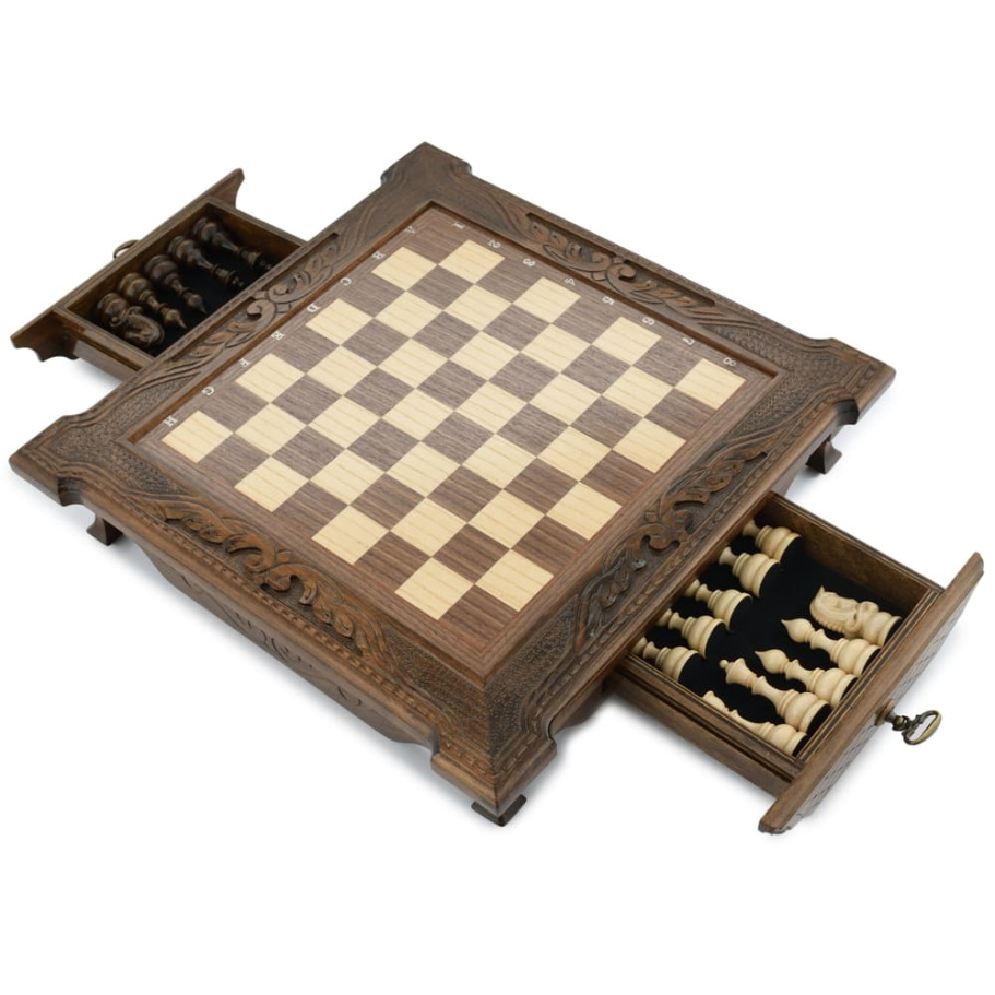 Шахматы резные в ларце с ящиками "Simba" 40, Harutyunyan купить в Санкт-Петербурге