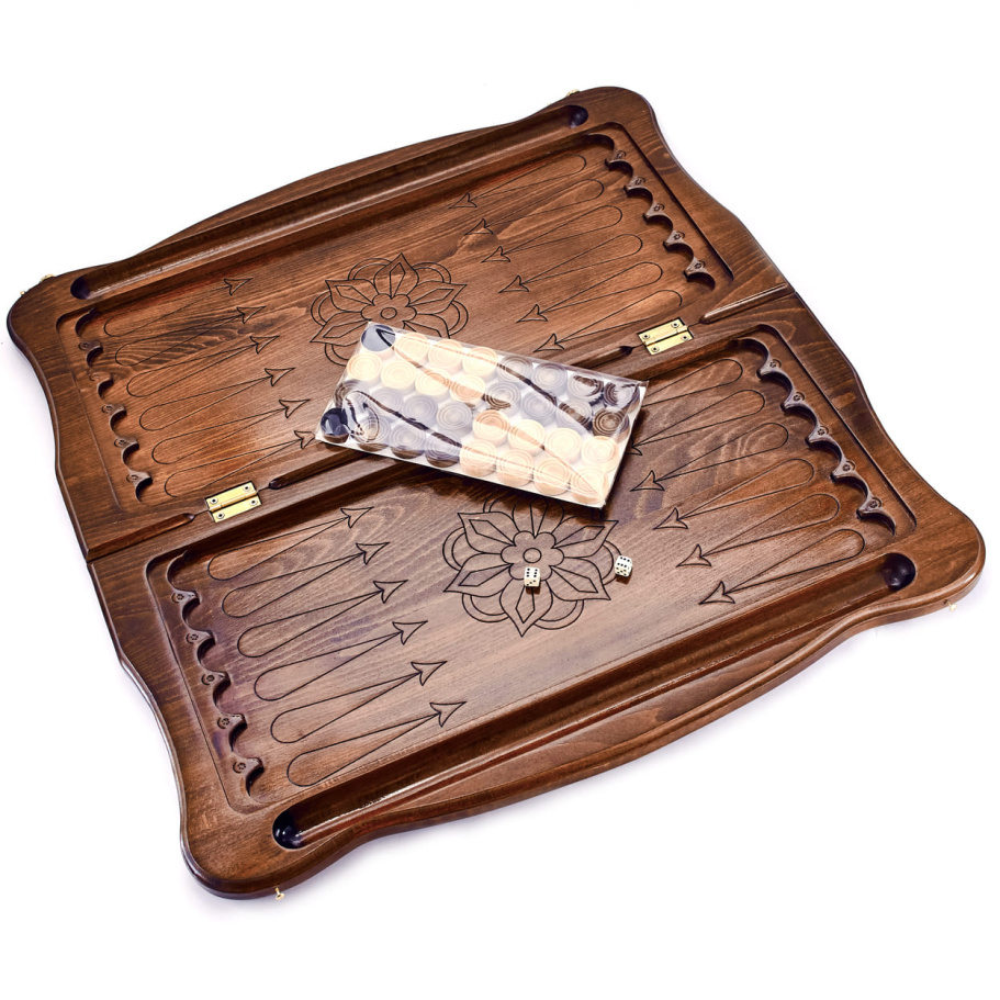 Нарды резные "Орел в атаке" большие 60, Даудов купить в Санкт-Петербурге