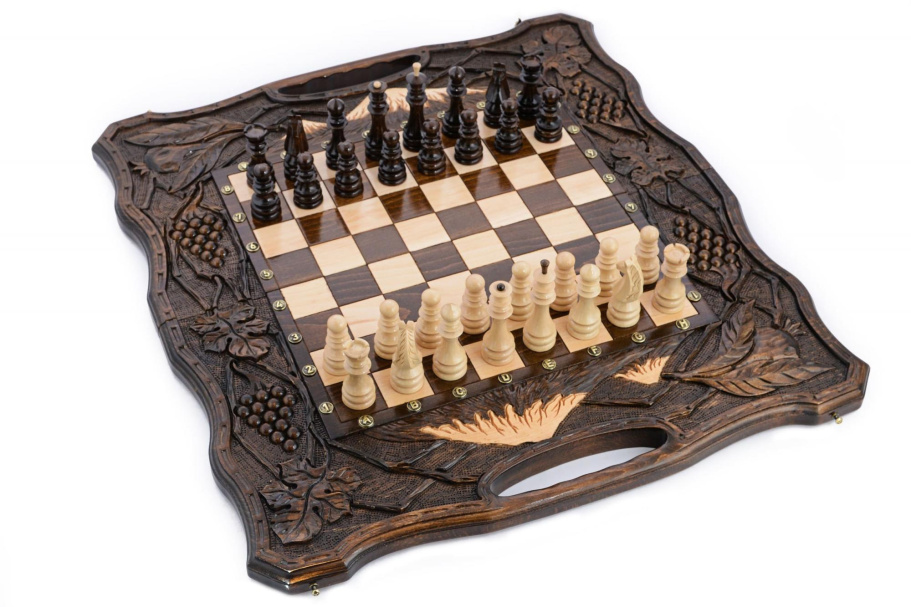 Шахматы + нарды резные "Долина Арарата" 60, Harutyunyan