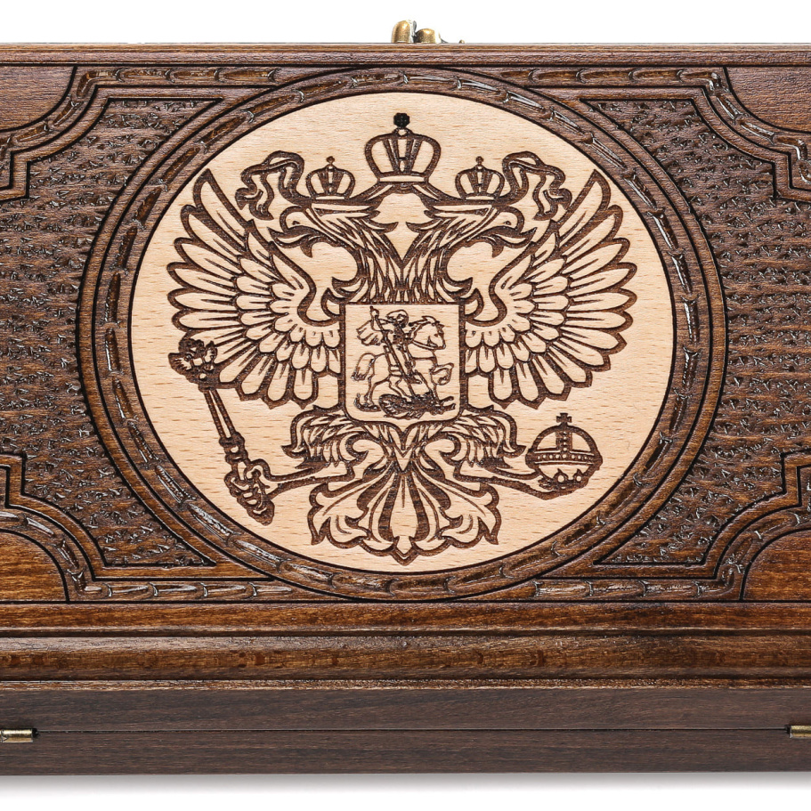 Нарды резные Рэкто "Герб России" мини 30, Harutyunyan купить в Санкт-Петербурге Нарды резные Рэкто "Герб России" мини 30, Harutyunyan купить в Санкт-Петербурге