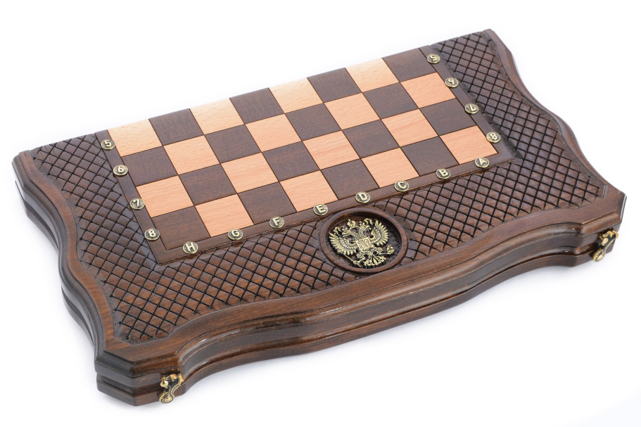 Шахматы + нарды резные "Флагман" 50, Harutyunyan купить в Санкт-Петербурге