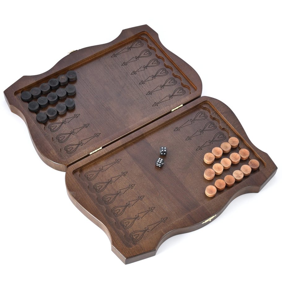 Нарды резные Ивановские мини "Витязь" 35, WoodG купить в Санкт-Петербурге