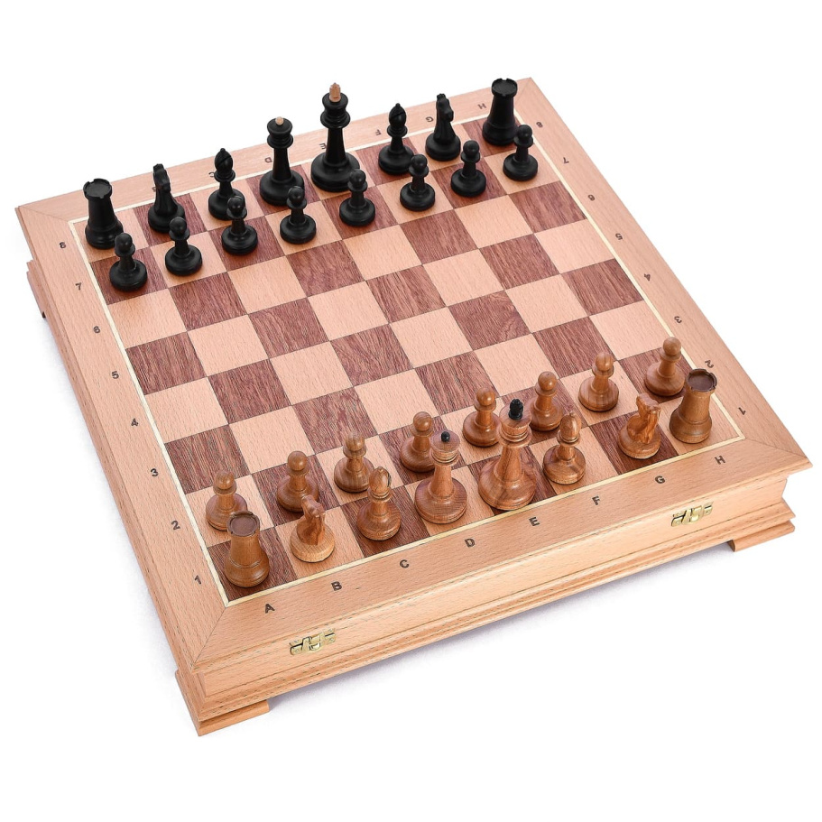 Шахматы в ларце "Стаунтон" бук, WoodGames Шахматы в ларце "Стаунтон" бук, WoodGames