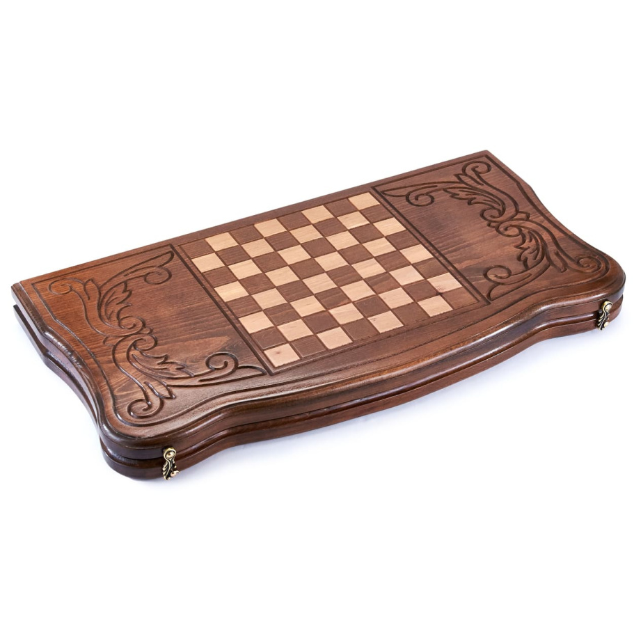 Нарды резные "Герб РФ" большие 60, Даудов купить в Санкт-Петербурге Нарды резные "Герб РФ" большие 60, Даудов купить в Санкт-Петербурге