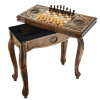 Стол ломберный Шахматы + Нарды резные "Родина" 60, Harutyunyan купить в Санкт-Петербурге