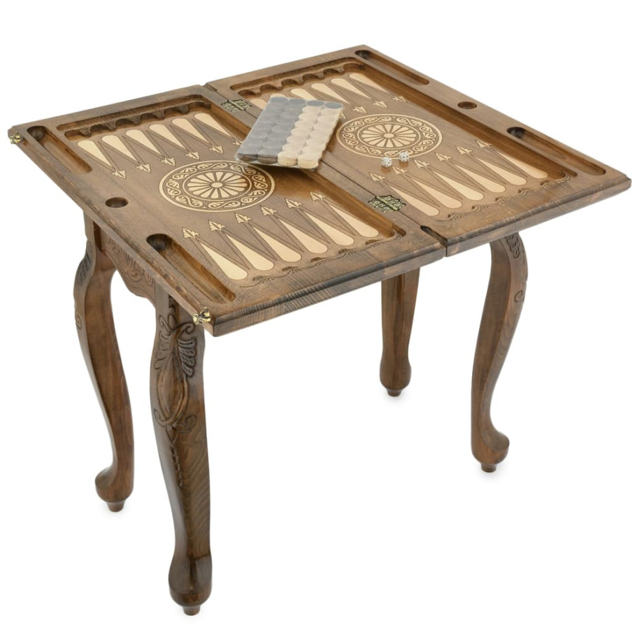 Стол ломберный Шахматы + Нарды резные "Эспада" 60, Harutyunyan купить в Санкт-Петербурге