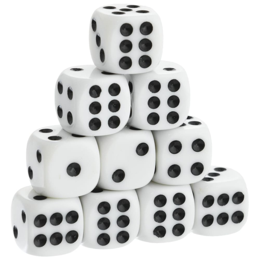 Кости игральные "Стандарт" пластик, белые, 15 мм (2 шт.) купить в Санкт-Петербурге